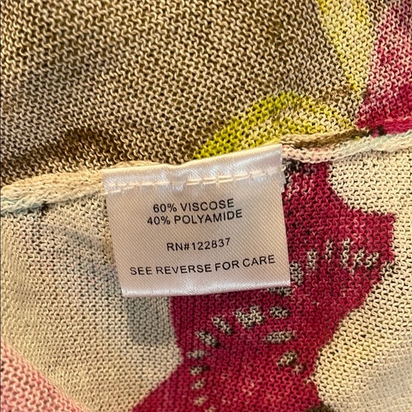 NWT AVA Floral Sleeveless Coverup with Tie Waist Sz 2 - Picture 6 of 7